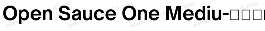 Open Sauce One Mediu字体转换